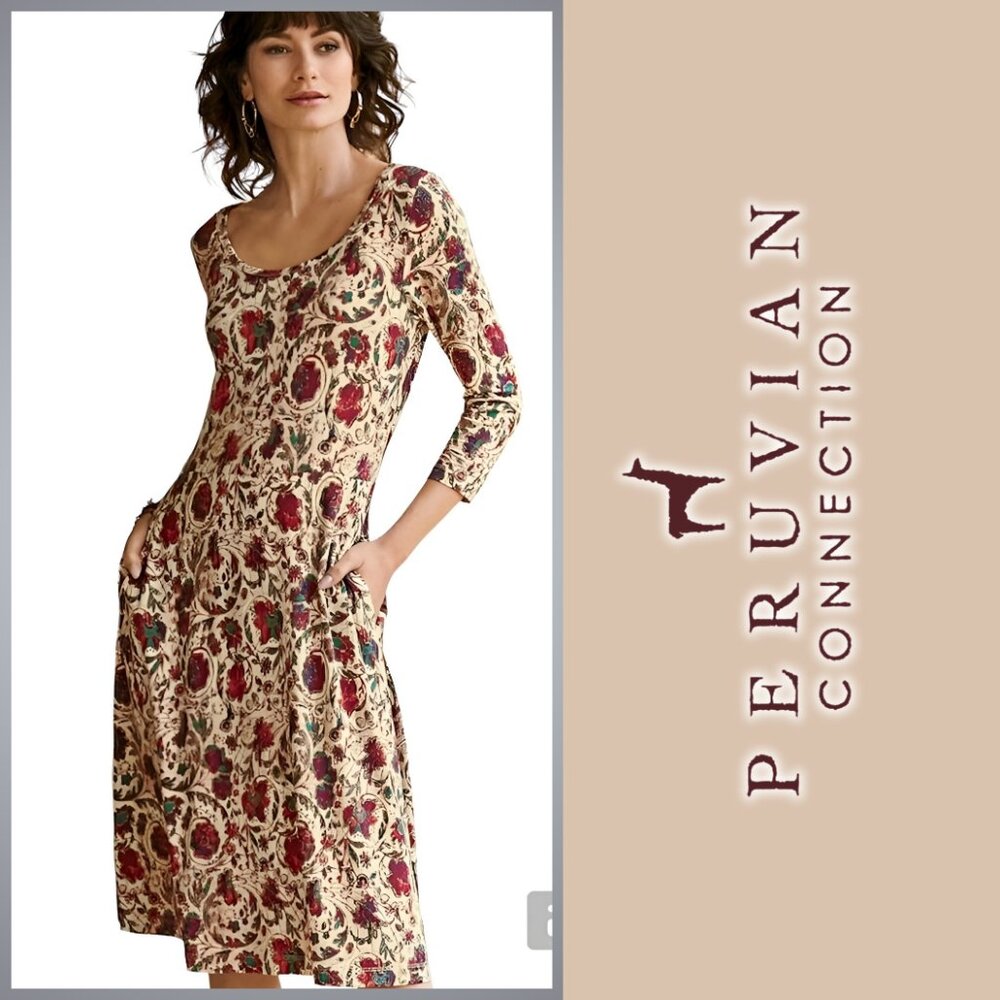 Peruvian Connection Lucine Dress with Pockets (size XS)